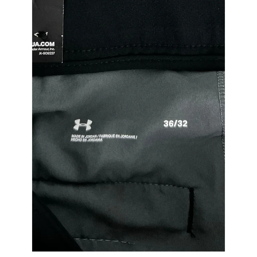 Under Armour UA Tech Pants Mens 36 X 32 Black Golf Straight Leg Casual NWT